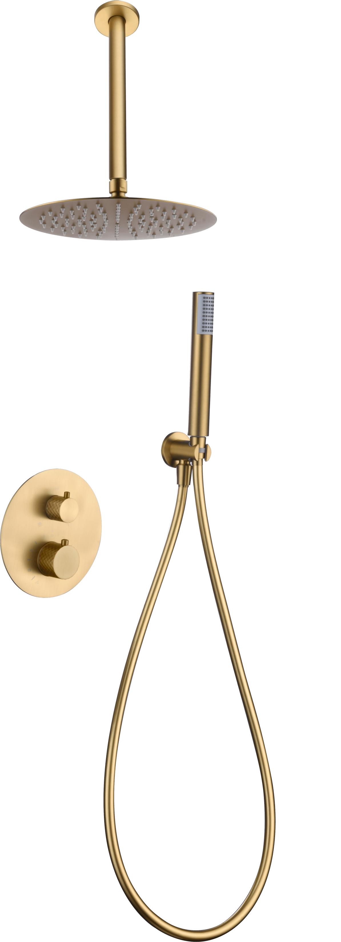Thermostatic Shower Set Concealed Piamonte Gold | IMEX