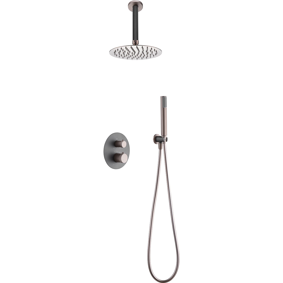 Set Shower Concealed Thermostatic Top Gris Champagne | IMEX