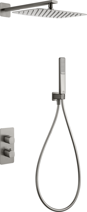 Toscana Brushed Nickel Concealed Thermostatic Shower Set, main product view