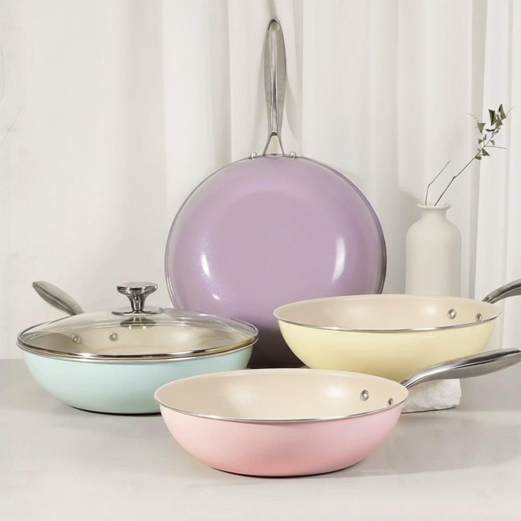 Deepened Non Stick Glass Lid Frying Pan