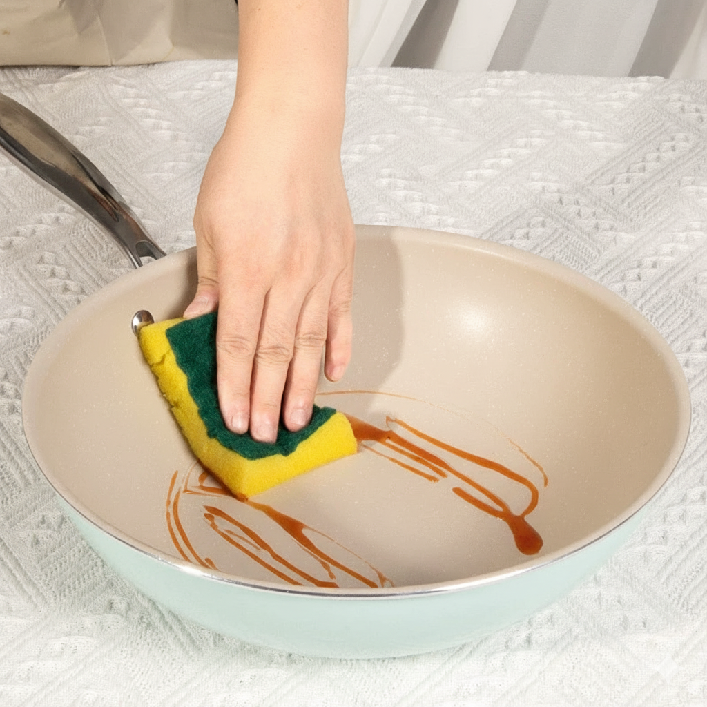 Deepened Non Stick Glass Lid Frying Pan
