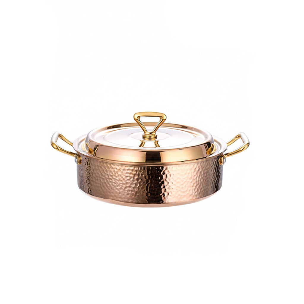 Thickened Stainless Steel Hammered Double Handle Pot