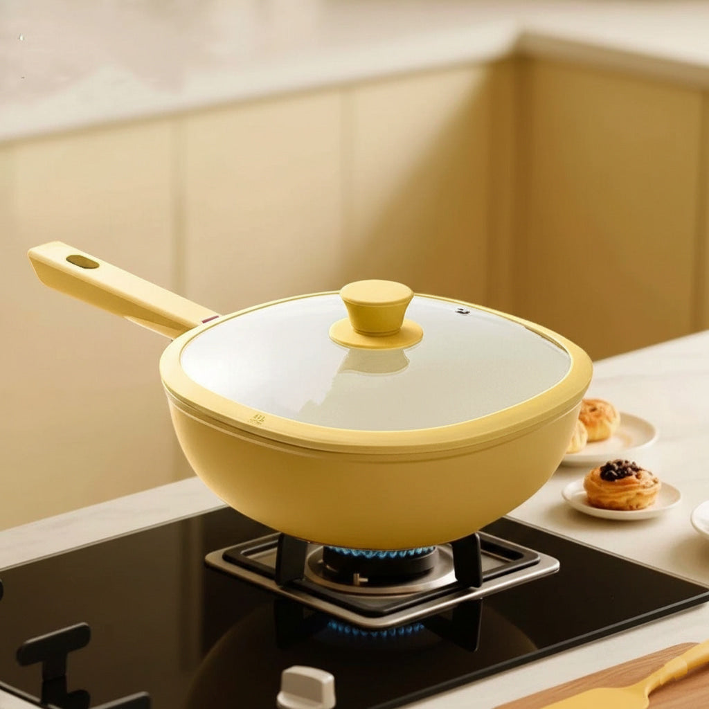 Ceramic Square Non Stick Lightweight Uncoated Pan