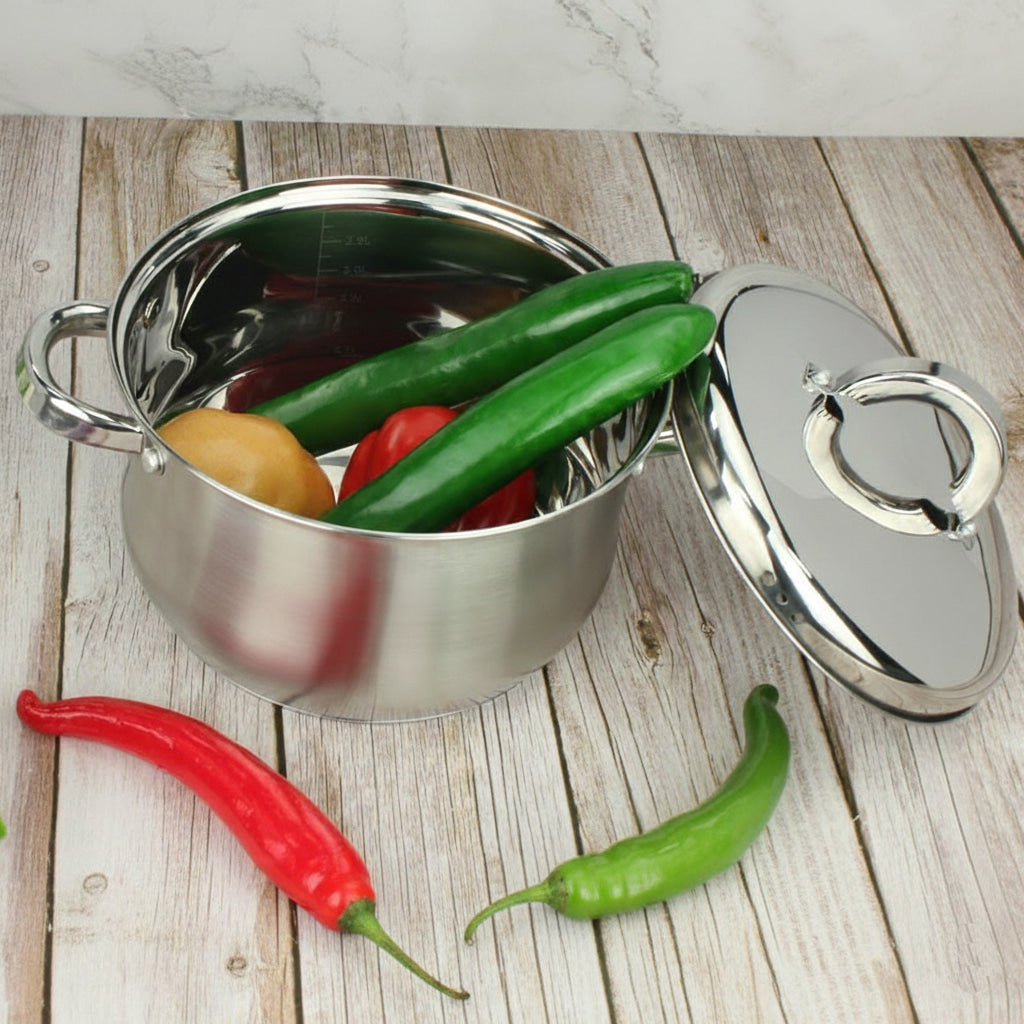 6 Piece Stainless Steel Double Ear Pot Cookware Set