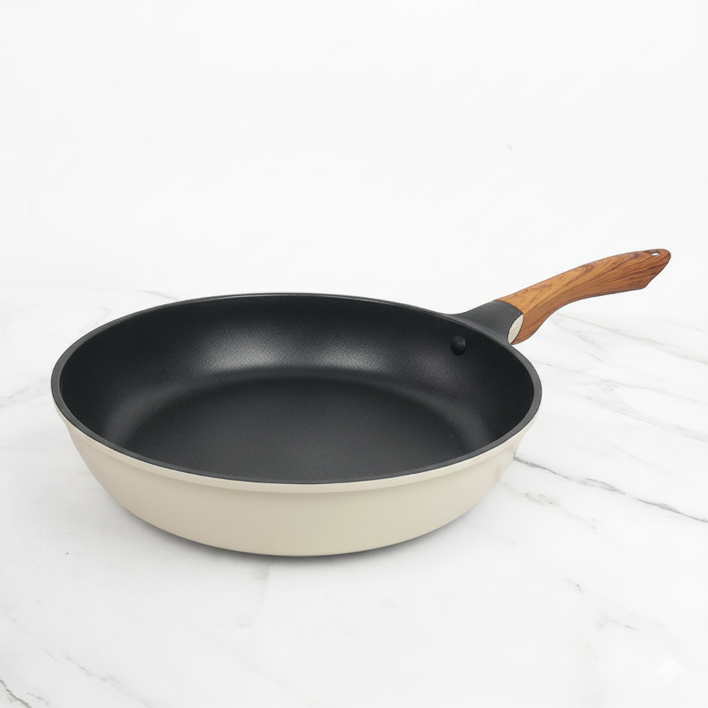Aluminum Non Stick Deep Flat Bottom Frying Pan