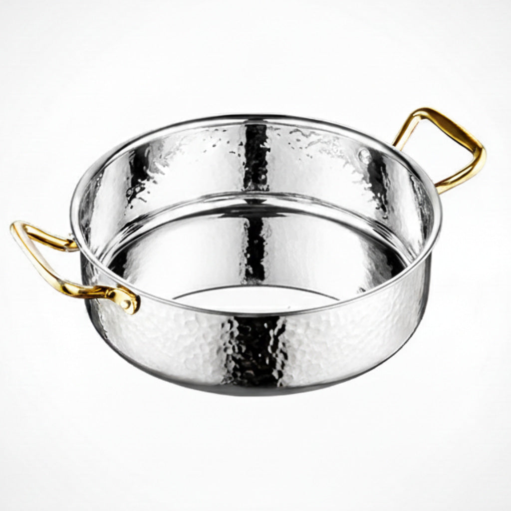 Thickened Stainless Steel Hammered Double Handle Pot