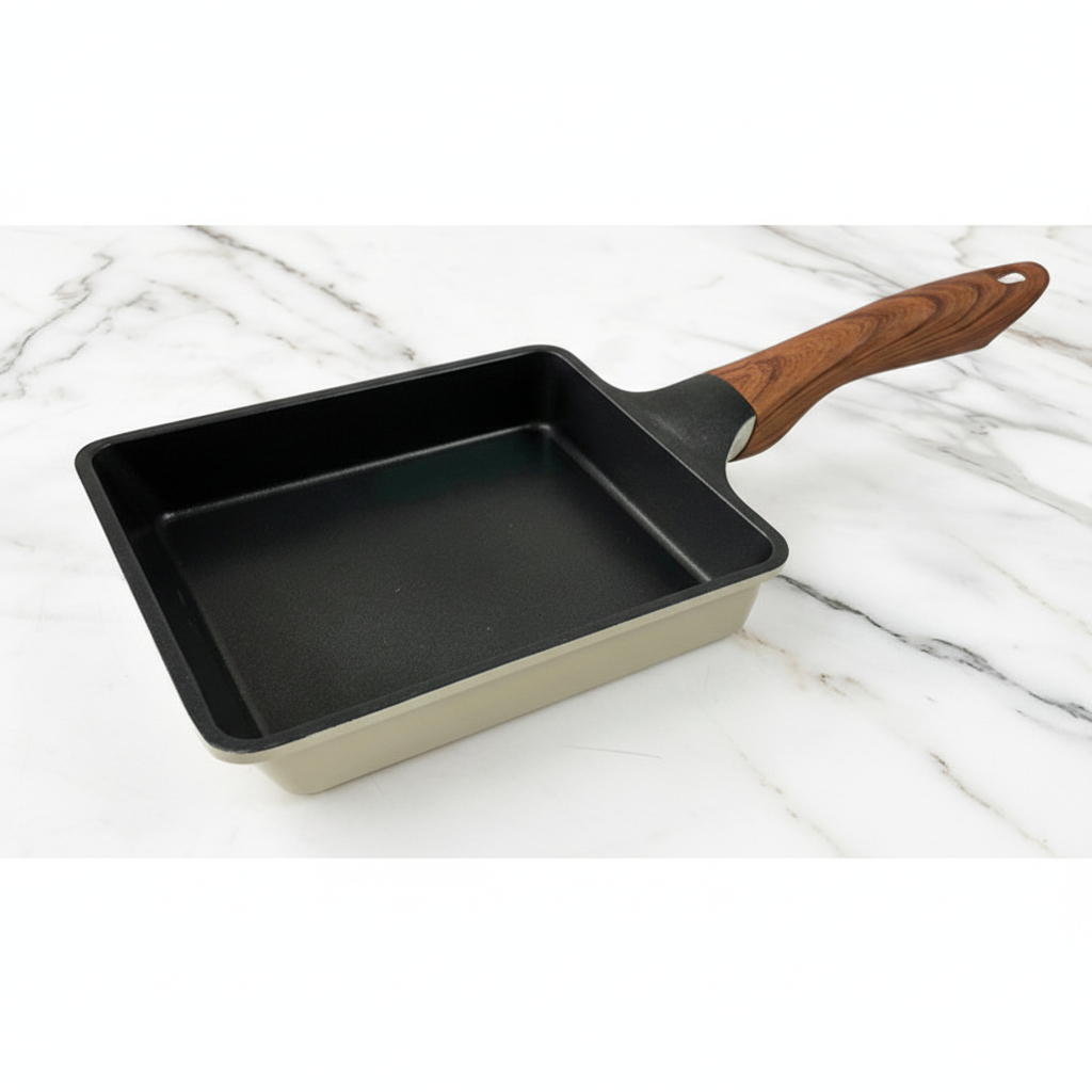 Aluminum Non Stick Deep Flat Bottom Frying Pan