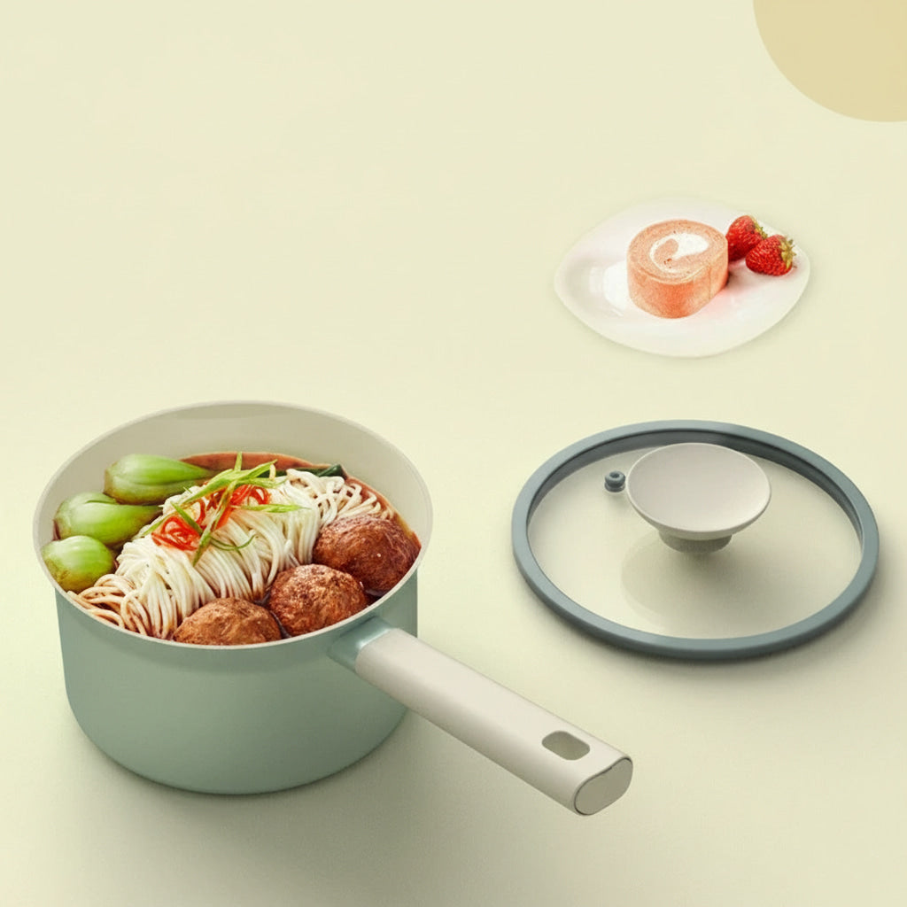 Ceramic Non Stick Lid Steam Grid Pot