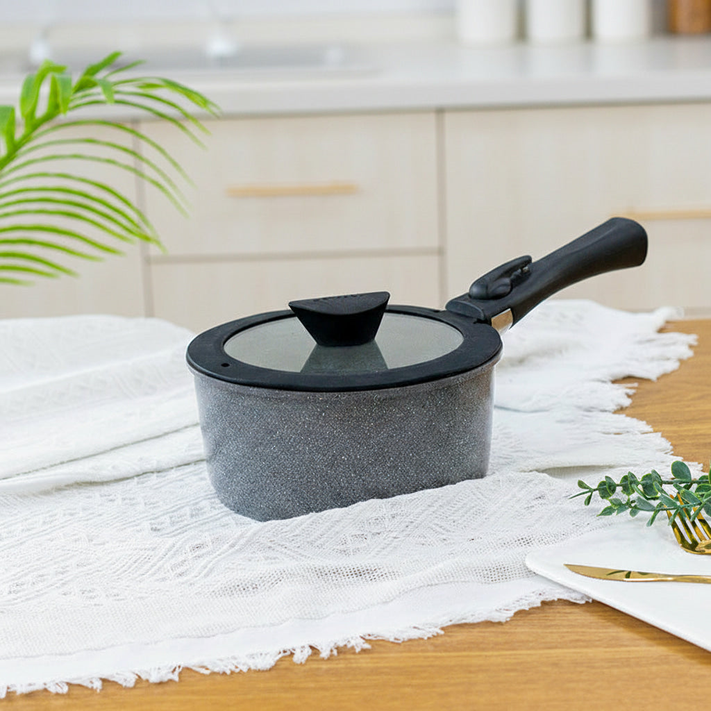 Non Stick Stackable Detachable Handle Silicone Lids Pot Set