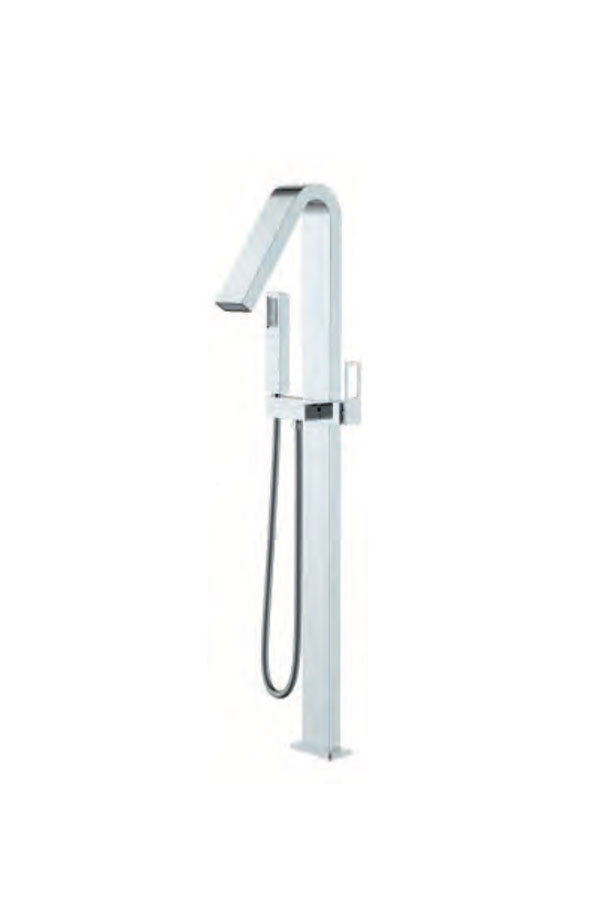 Chrome Freestanding Bathtub Faucet Modern Design, view 2