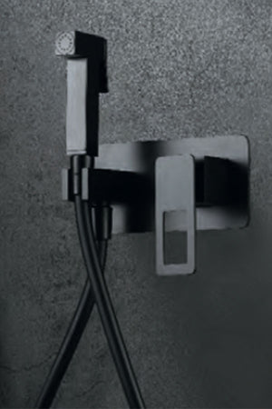 Matte Black Built-in Bidet Mixer Modern Bathroom, view 2