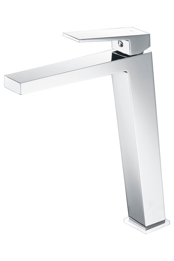 Tall Chrome Single Lever Sink Faucet with Ceramic Cartridge, mixer detail