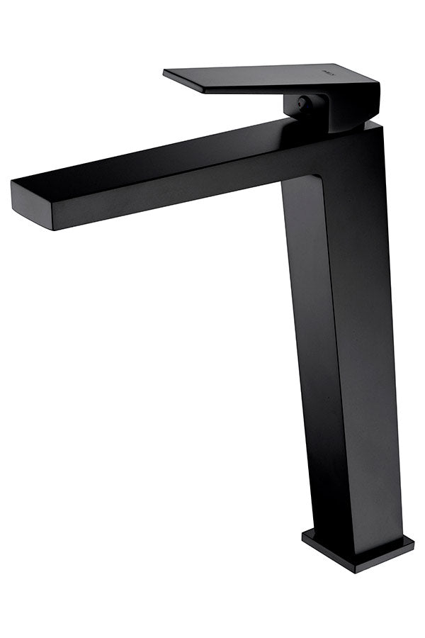 Matte Black Single Lever Bathroom Faucet Contemporary Design, mixer detail