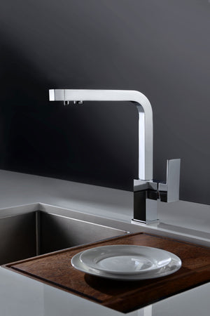 Capri Chrome Kitchen Faucet with Osmosis System, view 5