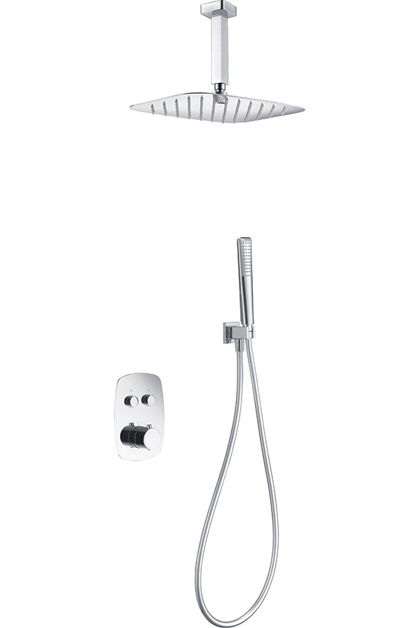 Chrome Thermostatic Built-in Shower Set, view 2