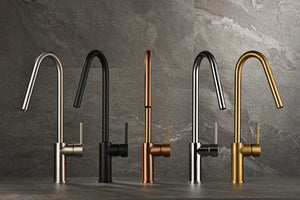 Kenya Brushed Rose Gold Kitchen Faucet Modern Design, view 4