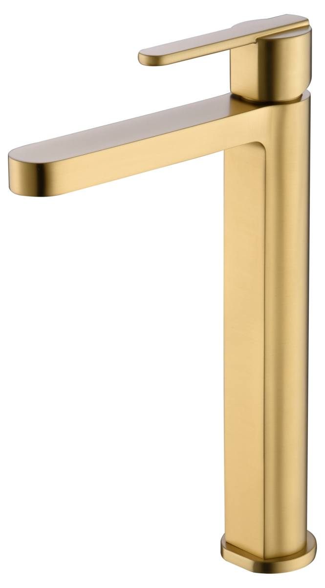 Monomando Lavabo Alto Roma Oro Cepillado