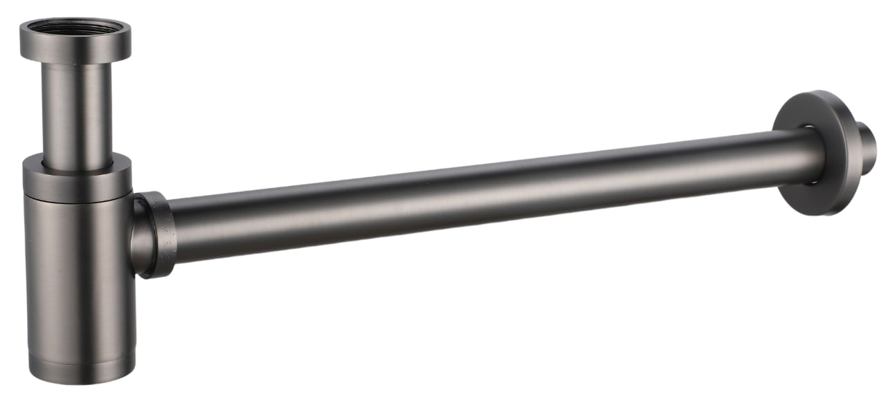 Sifón Redondo Negro Gun Metal - Bathroom Product