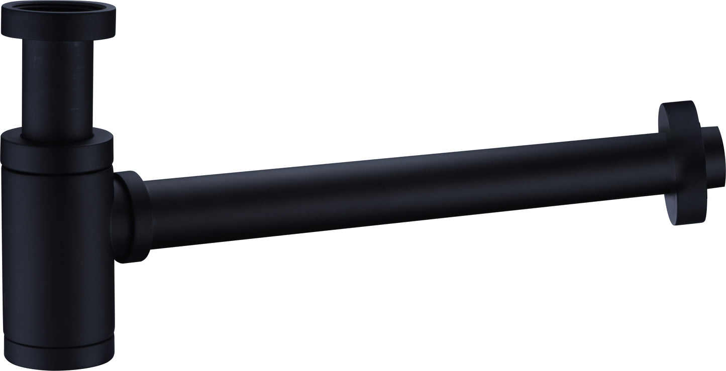 Sifón Negro Mate Visto Redondo - Bathroom Product