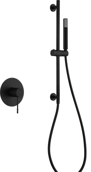 Bless Matte Black Concealed Single Lever Shower Set with Hand Shower, main product view