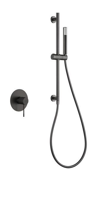 Black Gun Metal Concealed Single Lever Shower Set with Hand Shower LINE, main product view