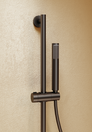 Belgica Matte Black Concealed Single Lever Shower Set with Hand Shower, view 3