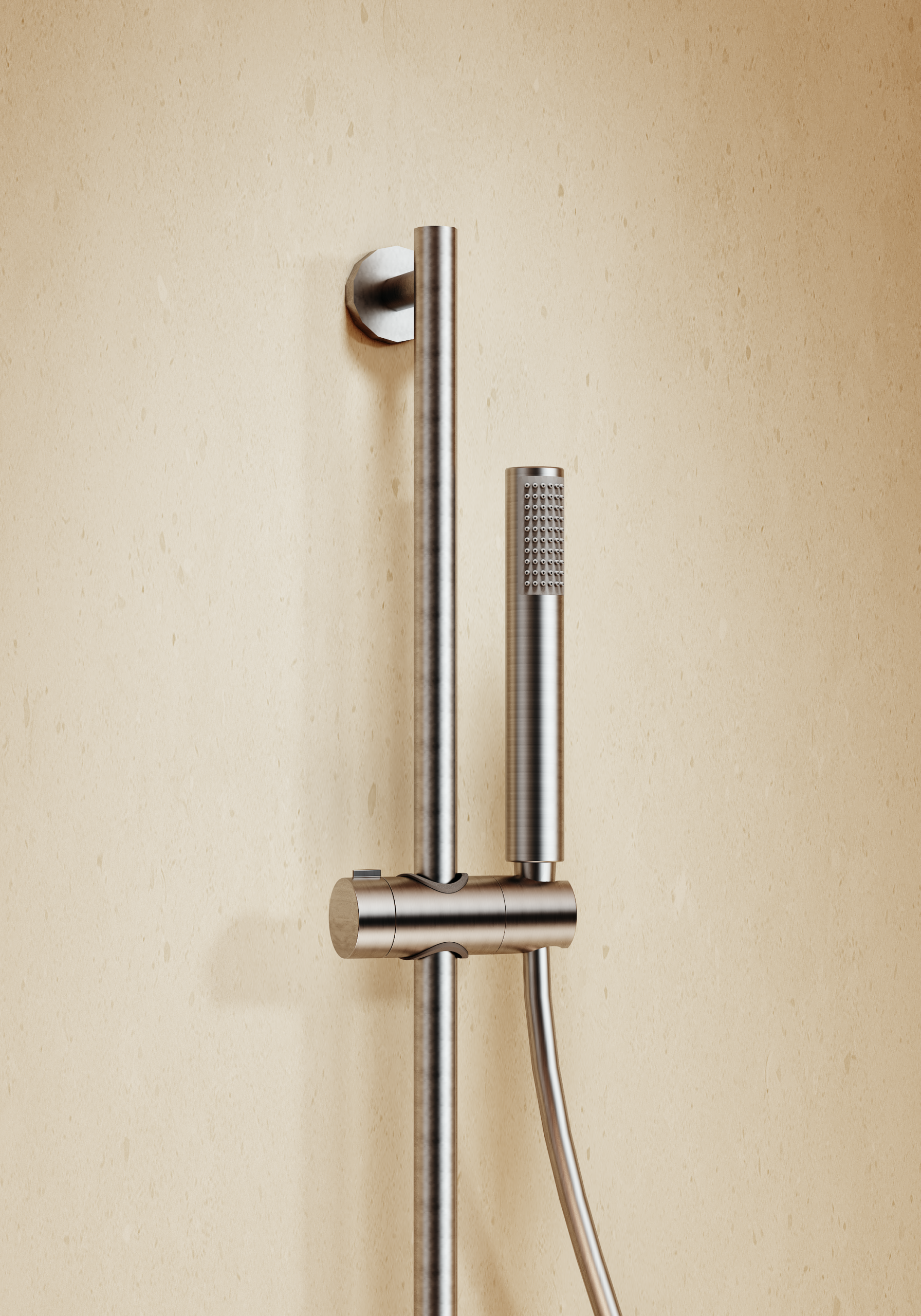 Monza Chrome Concealed Single Lever Shower Set with Rain Head, view 2