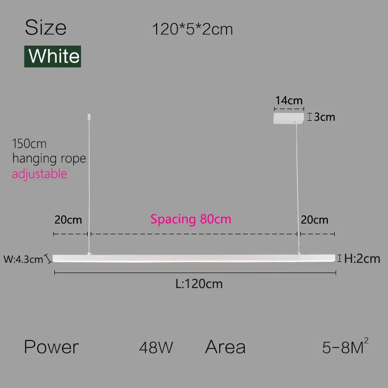 Lámpara colgante LED minimalista moderna nórdica