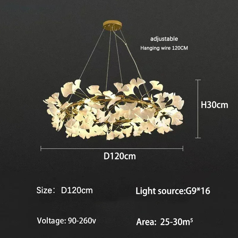 Modern Nordic Flower Leaf Chandelier Pendant Lamp