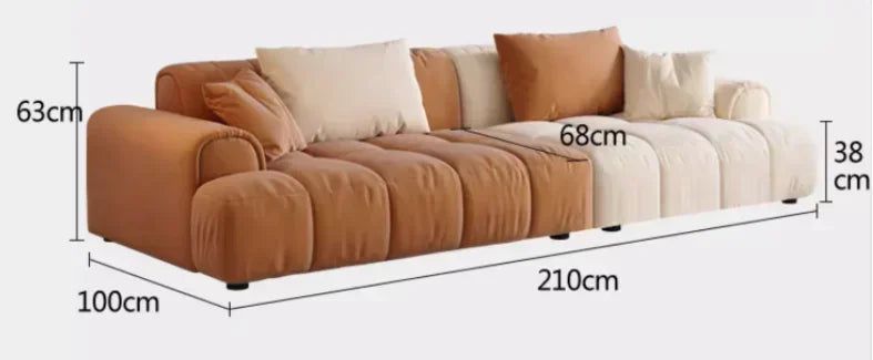 Minimalist Sectional Modular Compressed Sofa