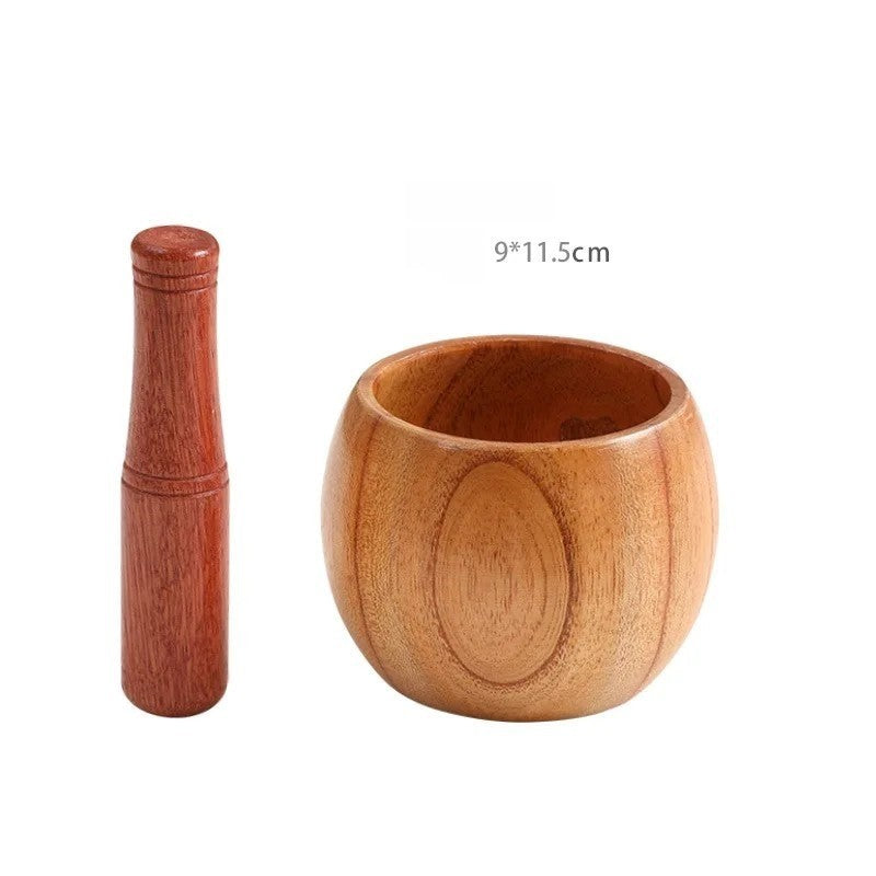 Wooden Bowl Manual Garlic Grinder Garlic Masher