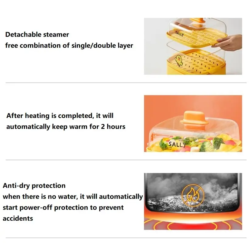 Automatic Electric Steamer 2 Layers Multifunction - Steamer