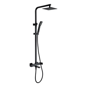 Matte Black Single Handle Bathtub Faucet Modern Design, main product view