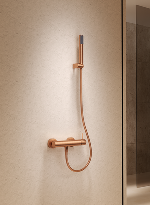 Génova Matte Black Single Lever Shower Kit, detail view