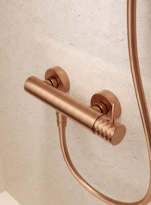 Génova Matte Black Single Lever Shower Kit, mixer detail
