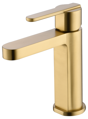 Roma Brushed Gold Single Lever Sink Faucet, view 2