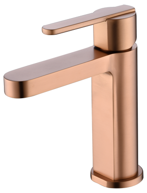 Brushed Rose Gold Single Lever Sink Faucet Roma, view 2