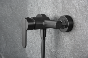 Matte Black Single Handle Shower Kit Roma Series, mixer detail