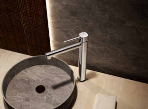 Toscana Chrome Tall Single Lever Basin Mixer, view 3