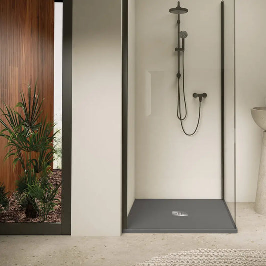 Bela Premium Anthracite Shower Tray Slate Texture - 70x70 cm - Platos de ducha