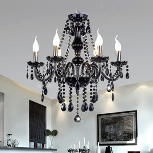 Black Crystal Tears Chandelier Lamp - Chandelier