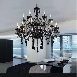 Black Crystal Tears Chandelier Lamp - Chandelier