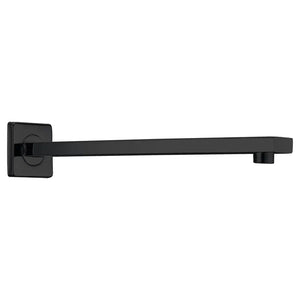 Matte Black Square Shower Arm Modern Bathroom, main product view