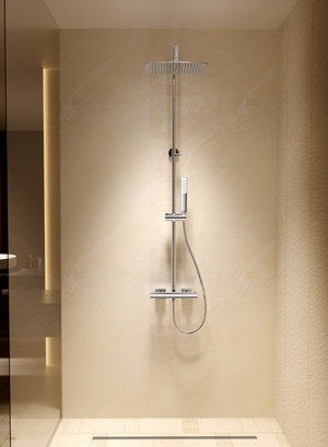 Toscana Brushed Nickel Thermostatic Shower Set, view 4
