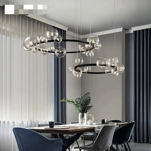 Clear Glass Bubble LED Chandelier Lamp - Ceiling Light