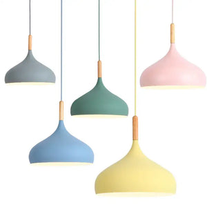 LED Colored Wooden Pendant Light Lamp - Pendant Lamp