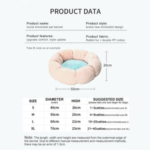 Soft And Comfortable Shaped Faux Fur Bed Flowers For Pet - pet bed