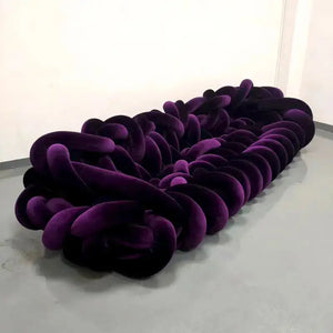 Compressed Hand Woven Craft Velvet Braid Sofa - Compressed Sofa