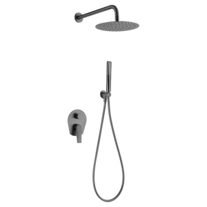 Delos Gun Metal Black Built-in Single Handle Shower Set, main product view