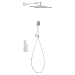 Matte White Built-in Single-Lever Shower Set, main product view